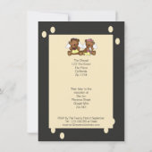 テディベアの花嫁の結婚式 招待状 (裏面)