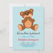 テディベアの誕生日の招待状 招待状 (正面)