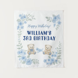 テディベアの誕生日パーティー タペストリー