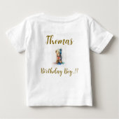 テディベアの誕生日パーティー ベビーTシャツ (裏面)