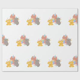 テディベアの誕生日パーティー ラッピングペーパー