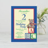 テディベアの誕生日パーティー 招待状 (スタンド正面)