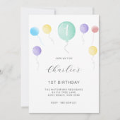 テディベアの誕生日 招待状 (正面)