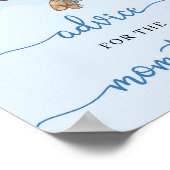 テディベアの青いバルーンのアドバイスは母のためにbe ポスター (角)