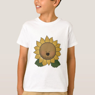 テディベアの顔のひまわり Tシャツ