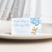 テディベアの風船の青いかにママの腹が大きいか エンクロージャーカード