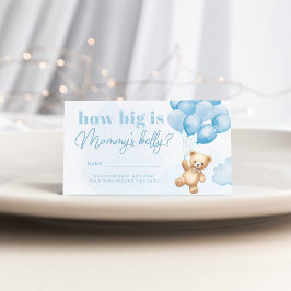 テディベアの風船の青いかにママの腹が大きいか エンクロージャーカード