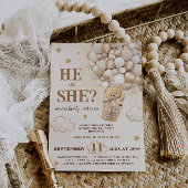 テディベアの風船をジェンダーが明かす 招待状