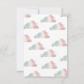 テディベアの風船感謝してい-あなた サンキューカード (裏面)