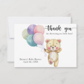テディベアの風船感謝してい-あなた サンキューカード (正面)