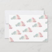 テディベアの風船感謝してい-あなた サンキューカード (裏面)