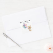 テディベアの風船 – この本は次のものだ スクエアシール (封筒)