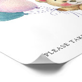 テディベアの風船 – ポスターを支持 ポスター (角)