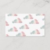 テディベアの風船 – ママの腹の大きさ エンクロージャーカード (裏面)