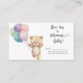 テディベアの風船 – ママの腹の大きさ エンクロージャーカード (正面)