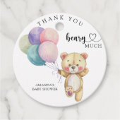 テディベアの風船 – 感謝してい多くの利点がある フェイバータグ (正面)