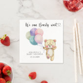 テディベアの風船 – 我々は心底待ち可能 スタンダードカクテルナプキン (インサイチュ)