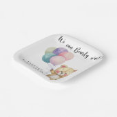 テディベアの風船 – 我々は心底待ち可能 ペーパープレート (傾斜あり)