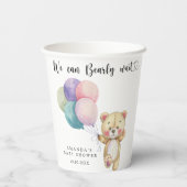 テディベアの風船 – 我々は心底待ち可能 紙コップ (裏面)