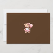 テディベアの2歳の誕生日パーティー招待状 招待状 (裏面)