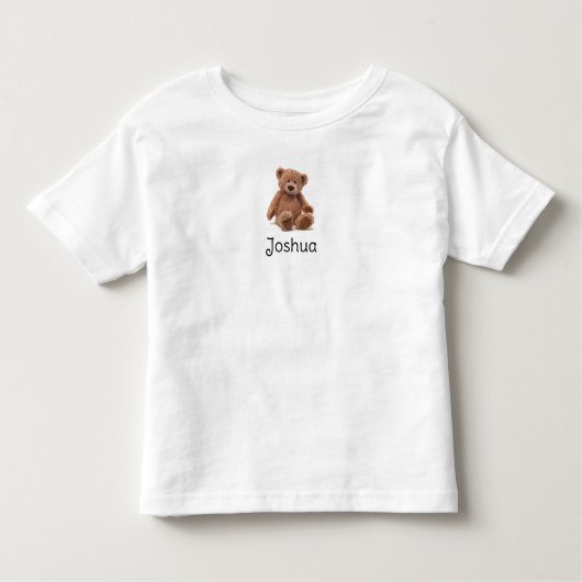 テディベアのTシャツパーソナライズされた トドラーTシャツ (正面)