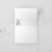 テディベアはテペの中に座って感謝の意 招待状 (内部)