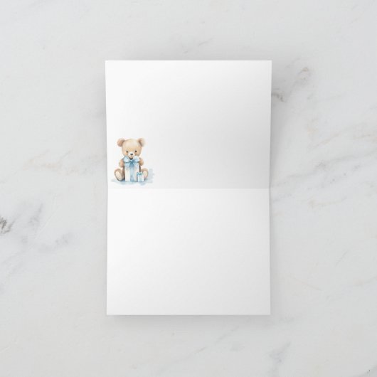 テディベアはテペの中に座って感謝の意 招待状 (内部)