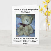 テディベアはハッピーベレーション誕生日! カード (黄色い花)