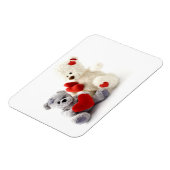 テディベアはハートプレミアムマグネットを持つ マグネット (左側)