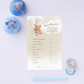 テディベアはプライスゲームフライヤーを推測 チラシ (シングル)