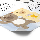 テディベアはベビーゲームのシャワーサインを言わない ポスター (角)