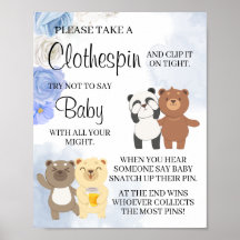 テディベアはベビーゲームのシャワーサインを言わない