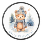 テディベアは森の中パーソナライズされただ。 アイスホッケーパック (正面)