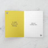 テディベアは灰色と黄色のミイラを愛している カード (内部)