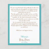 テディベアは赤ちゃんシャワー感謝していを待つ (裏面)