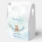 テディベアほこりっぽいブルーフローラユーカリリース フェイバーボックス (オープン)