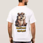 テディベアをからかわない – チャームとユーモア Tシャツ (裏面)