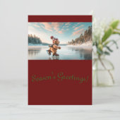 テディベアをテーマにしたクリスマスカード シーズンカード (スタンド正面)