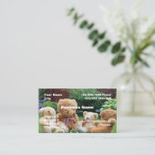 テディベアをテーマにした名刺 HAMbyWhiteGlove 名刺 (スタンド正面)