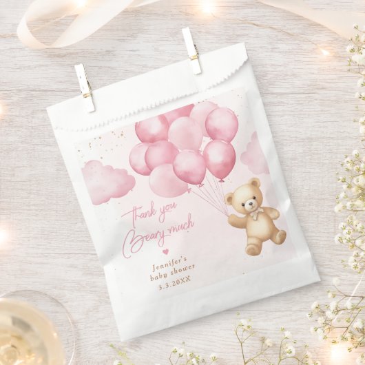 テディベアを待ち望感謝していみが有る フェイバーバッグ (クリップ留めされた状態)