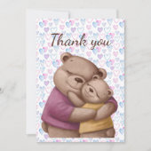 テディベアを抱きしめてくれてありがとう サンキューカード (正面)