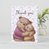 テディベアを抱きしめてくれてありがとう サンキューカード (スタンド正面)