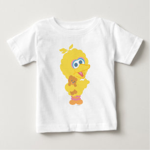 テディベアを抱く大鳥 ベビーTシャツ