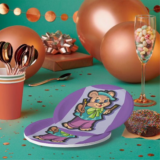 テディベアアーティスト ペーパープレート