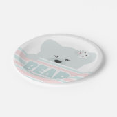 テディベアイラストレーションキッズチルドレンプリント ペーパープレート (アングル)