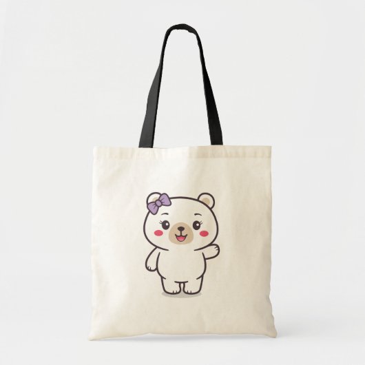 テディベアイラストレーション トートバッグ (正面)