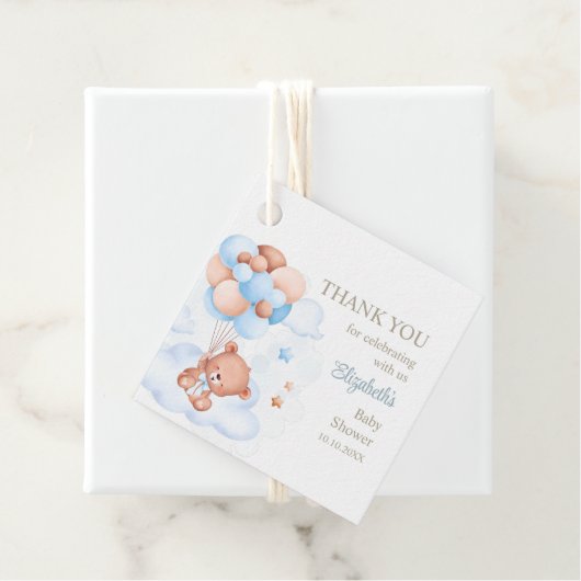 テディベアインザスカイありがとうメッセージカード フェイバータグ (インサイチュ)