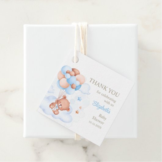 テディベアインザスカイありがとうメッセージカード フェイバータグ (インサイチュ)