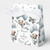 テディベアインブルーパジャマ誕生日 フェイバーボックス (正面サイド)