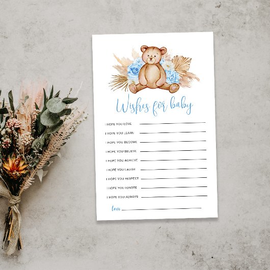 テディベアウィーズベビーカード